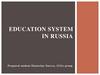 Education system in Russia
