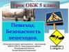 Пешеход. Безопасность пешеходов. Урок ОБЖ. 5 класс