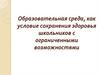 Образовательная среда, как условие сохранения здоровья школьников с ограниченными возможностями