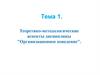 Теоретико-методологические аспекты дисциплины "Организационное поведение". Тема 1
