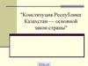 Конституция Республики Казахстан - основной закон страны. Детальное рассмотрение Конституции Республики Казахстан