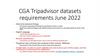 CGA Tripadvisor datasets requirements June 2022