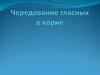 Чередование гласных в корне