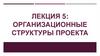 Организационные структуры проекта  (лекция 5)