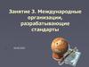 Международные организации, разрабатывающие стандарты
