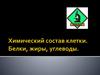 Химический состав клетки. Белки, жиры, углеводы