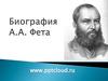 Биография А.А. Фета