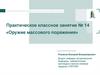 Оружие массового поражения. Практическое классное занятие № 14