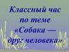 Собака - друг человека