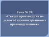 Стадии производства по делам об административных правонарушениях  (тема № 20)