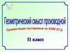 Геометрический смысл производной. 11 класс