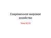 Современное мировое хозяйство. Тема 6