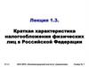 Краткая характеристика налогообложения физических лиц в Российской Федерации