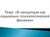 Я-концепция как социально-психологический феномен