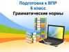 Подготовка к ВПР. 6 класс. Грамматические нормы