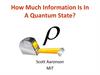 How Much Information Is In A Quantum State?