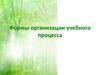 Формы организации учебного процесса