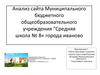 Анализ сайта Муниципального бюджетного общеобразовательного учреждения "Средняя школа №8 города Иваново"