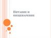 Питание и пищеварение. Пластический и энергетический обмен