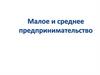 Малое и среднее предпринимательство