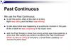 Past Continuous