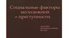 Социальные факторы молодежной преступности. Общее понятие преступности
