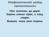 Морфологический разбор прилагательного