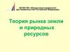Теория рынка земли и природных ресурсов