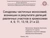 Синдромы частичных моносомий, возникших в результате делеций различных участков в хромосомах