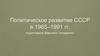 Политическое развитие СССР в 1985-1991 гг