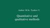 Quantitative and qualitative methods
