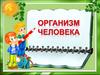 Организм человека. Системы органов (3 класс)