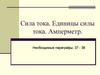 Сила тока. Единицы силы тока. Амперметр