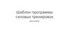 Шаблон программы силовых тренировок