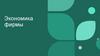 Экономика фирмы