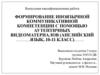 Формирование иноязычной коммуникативной компетенции с помощью аутентичных видеоматериалов