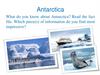 Antarktika. All About Antarctica