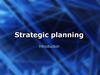 Strategic planning