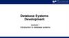 Database Systems Development. Lecture. 1 Introduction to Database Systems