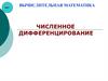 Вычислительная математика. Численное дифференцирование