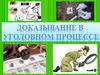 Понятие, сущность и содержание доказывания в УСП