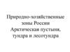 Природно-хозяйственные зоны России. Арктическая пустыня, тундра и лесотундра