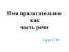 Имя прилагательное как часть речи