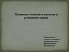 Основные понятия и институты уголовного права