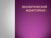 Экологический мониторинг (мониторинг окружающей среды)