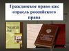 Гражданское право как отрасль российского права