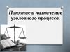 Понятие и назначение уголовного процесса