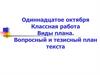 Виды плана. Вопросный и тезисный план текста