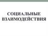 Социальные взаимодействия