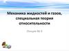 Механика жидкостей и газов, специальная теория относительности. Лекция № 4